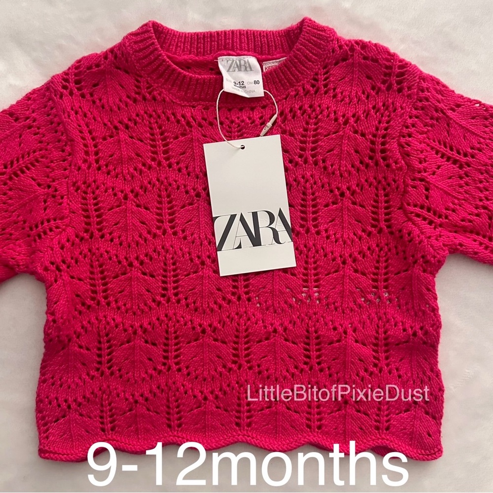 ZARA Baby Pink knitted sweater 9-12 months